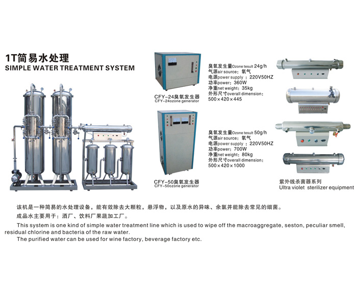 1T簡易水水處理設(shè)備