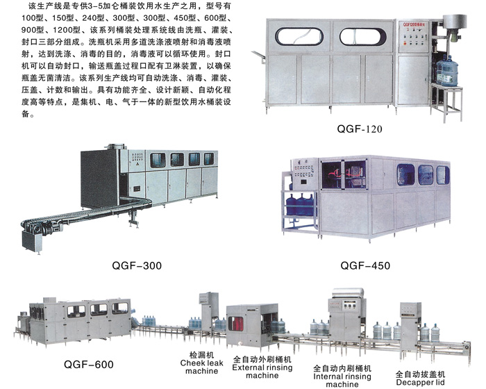 QGF全自動(dòng)桶裝水生產(chǎn)線(xiàn)
